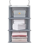 FYY 3-Shelf Hanging Closet Organizer, Collapsible Heavy Duty Closet Organizers and Storage Shelve...