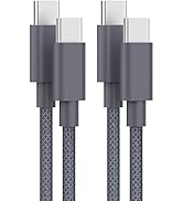 USB C to USB C Cable 60W 6.6ft 2 Pack, USBC Type C Fast Charging Cord for MacBook Pro, Air, iPad ...