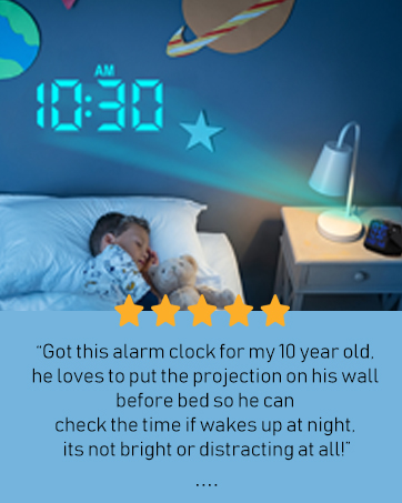 cool projection alarm clock for kids teens room college dorm men