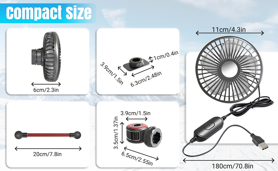 usb fan for car usb car fan car seat fan rear seat fan car fans for backseat electric car fan