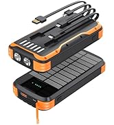 MINRISE Solar Power Bank 40000mAh, Portable Charger PD 20W Fast Charging Solar Charger Power Bank...