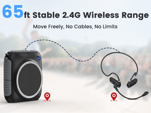 65 Feet Wireless Range