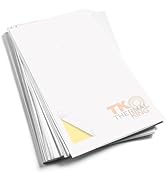 TK Thermal King 2-1/3" x 3-3/8" 100 Sheets White Blank Printable Adhesive Name Tags for Laser & I...