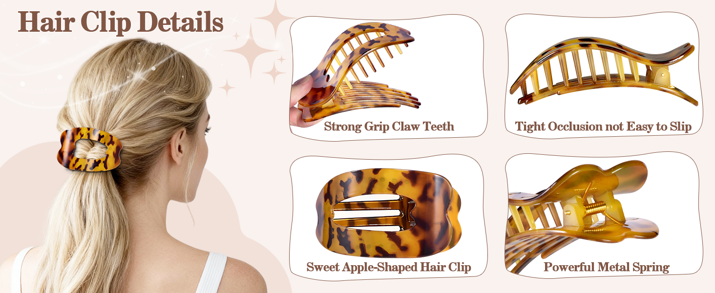 flat hair clips