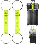 Aoahaiy Elastic Fastening Belt for Luggage, Upgraded 2 in 1 Connector Straps for Suitcases, Adjus...