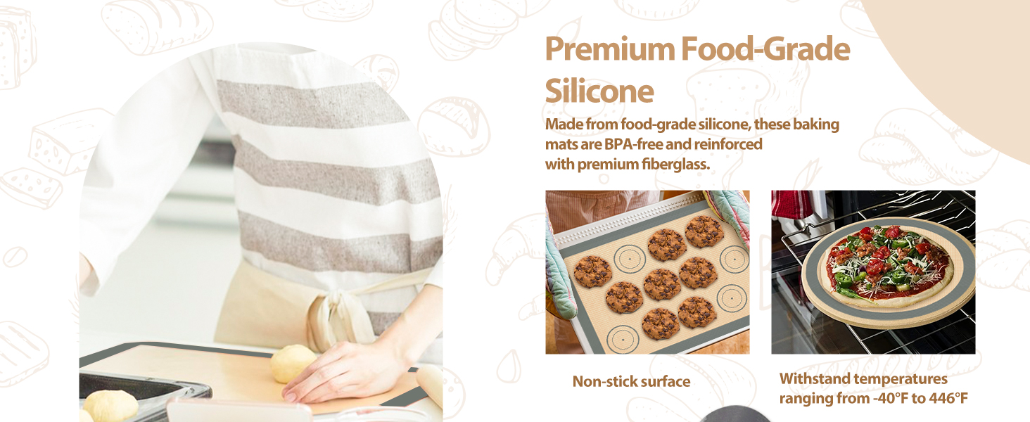 Silicone Baking Mat Set