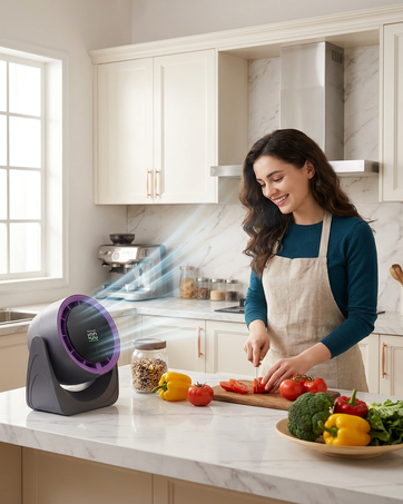 Kitchen countertop fan
