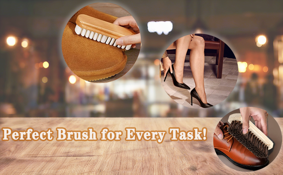 Shoe Brush Boot,Horse Hair Brush for Leather Suede Brush,Shoe Brushes for Cleaning