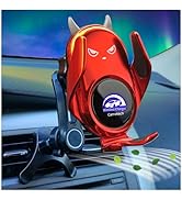 Carrotech Wireless Car Charger Mount,Cute Car Phone Mount,Auto Clamping Air Vent Red Demon Car Ph...