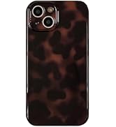 Reezaddin Aesthetic Tortoise Shell Phone Case for iPhone 15 Pro Max 6.7in,Retro Cool Girl Leopard...