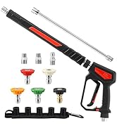 RIDGE WASHER Pressure Washer Gun 5000 PSI, 12 GPM, Power Washer Gun with Stainless Steel Extensio...