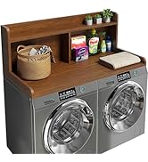 Corbyles 2-Tier Washer Dryer Countertop, 18.5" Raised Height Laundry Countertop with Edge Rails a...