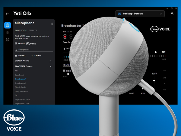 screenshot of blue voice software for yeti orb wired condenser rgb lights gaming microphone