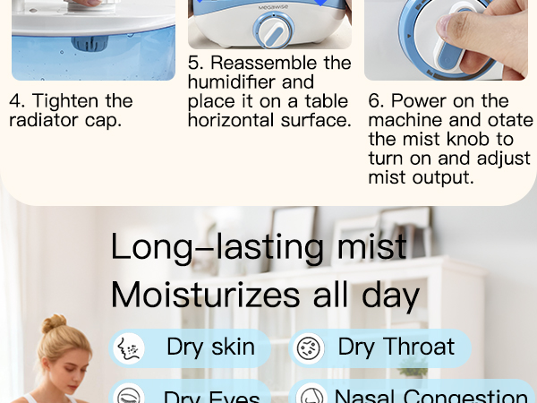 Humidifier for bedroom