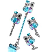 BLAXTEM 4-in-1 Kids Toy Vacuum That Works with Suction, Electric Toddler Toy Vacuum Cleaner for C...