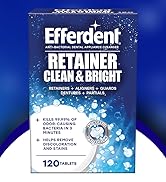 Efferdent Retainer Clean &amp; Bright, Retainer Cleaner Tablets, 120 Count