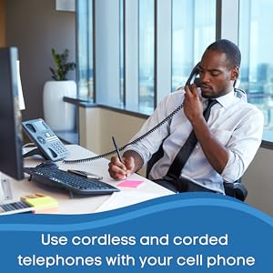Use corded and cordless telephones with your cell phone