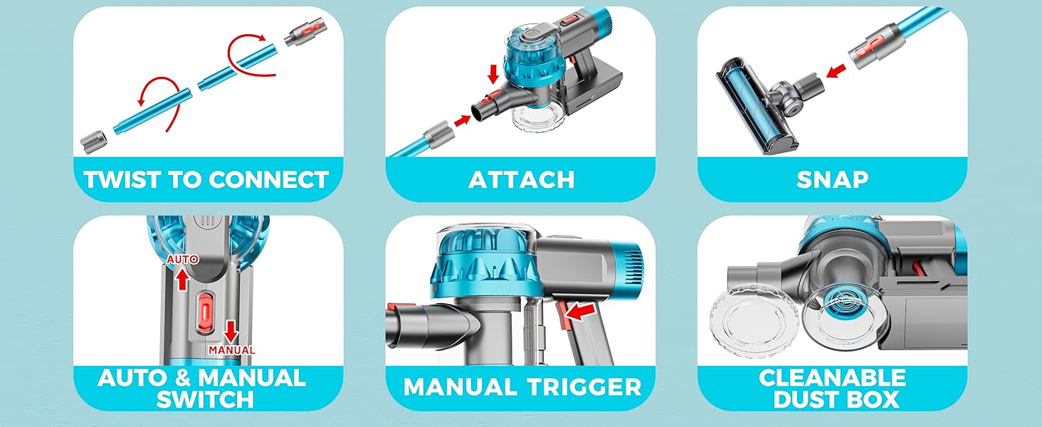 kids vacuum assembly