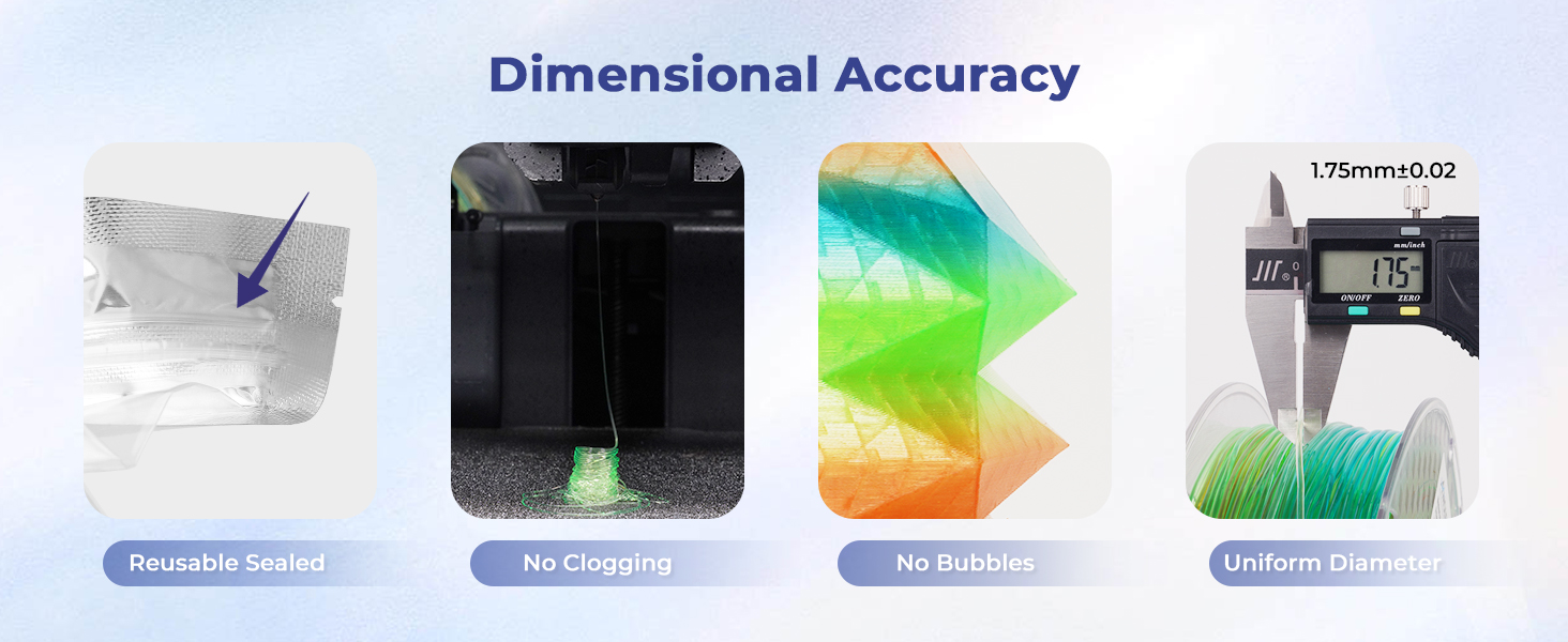 TPU 3D Printer Filament, Transparent Multicolor Rainbow TPU 1.75mm, Color Change Flexible Soft TPU