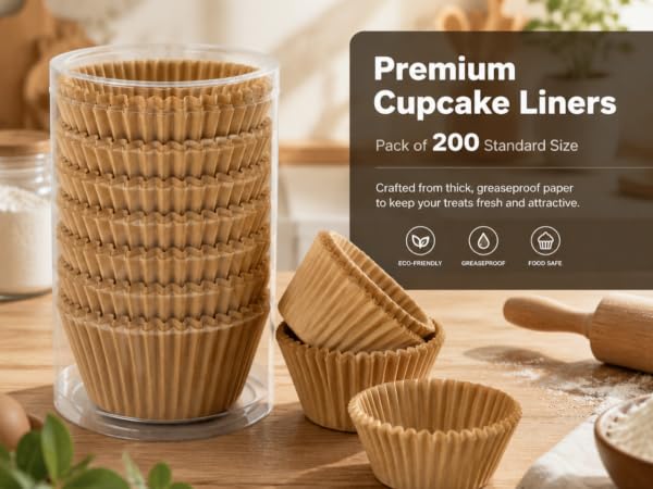 200 standard cupcake liners