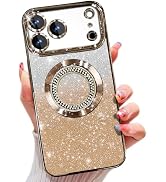 Misscase for iPhone 17 Pro Magnetic Glitter Case Compatible with MagSafe,Full Protection Slim Sho...