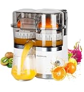 Amzpass Dual-Head Electric Orange Juicer Squeezer, Citrus Juicer Machines with Power Cord &amp; Clean...