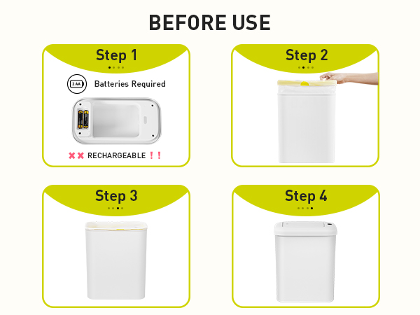 bathroom trash can automatic touchless