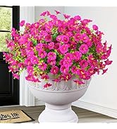 MARTINE MALL 12 Bundles Look Real Artificial Flowers for Outdoors, Realistic Fake Outdoor Flowers...