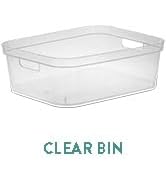 Sterilite 5.25x9.5x13 In Medium Polished Open Scoop Front Storage Bin w/Comfortable Carry Through...