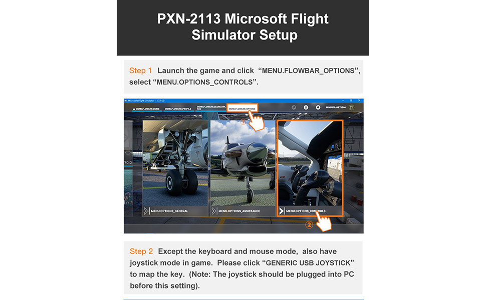 PXN 2113 setup in Microsoft Flight Simulation