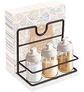 Livabber Napkin Holder, Metal Napkin Storage with Salt and Pepper Shakers Caddy Modern Napkin Dis...