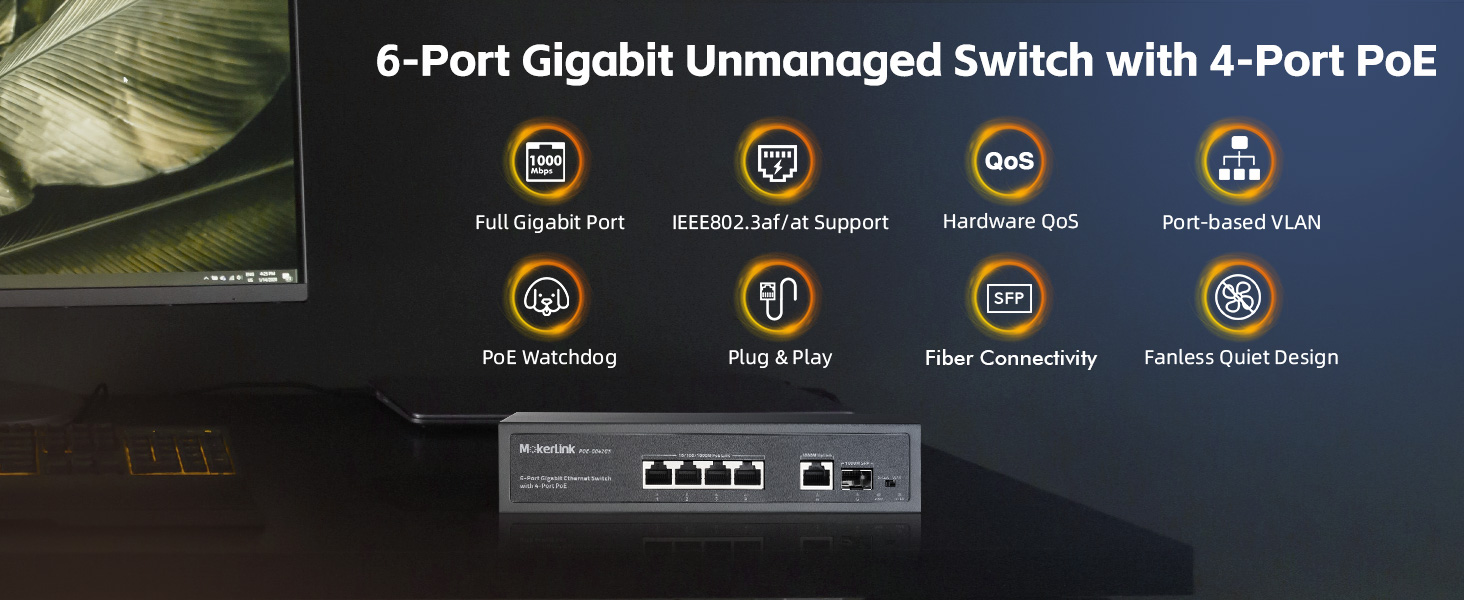 6-Port Gigabit PoE Switch