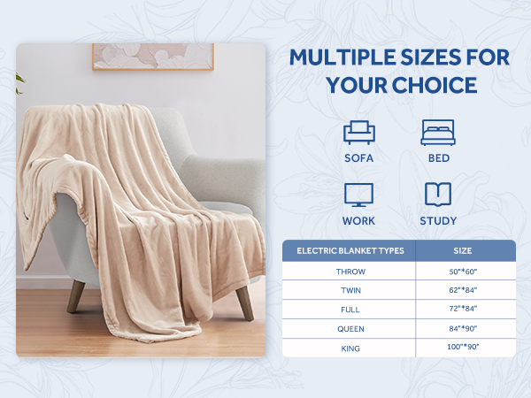 electric blanket throw