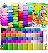 Ixiaoyoo Air Dry Clay 104 Colors, Modeling Clay for Kids, DIY Model Magic Clay, Soft and Non-Stic...
