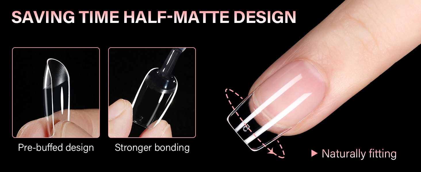 short square nail tips Acrylic nails