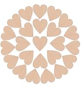 DS. DISTINCTIVE STYLE 50 Pieces 2 Inches Blank Wood Hearts Slices Discs Wedding Christmas Ornamen...