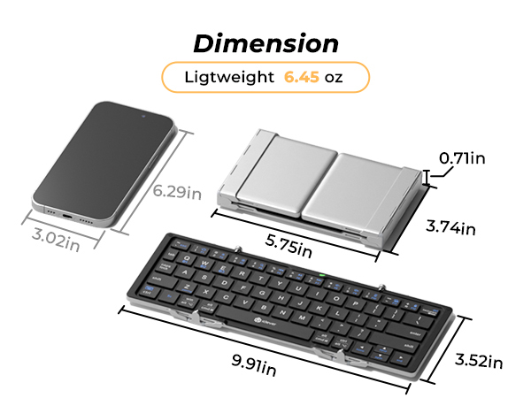 Foldable Bluetooth Keyboard