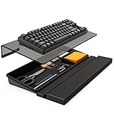 3 in 1 Keyboard Stand w/Wrist Rest and Storage Tray - Klearlook [Ultra Comfortable] PU Leather Wr...
