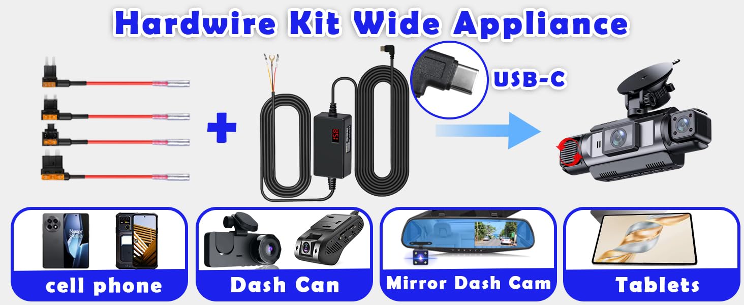 Dash Cam Hardwire Kit USB C