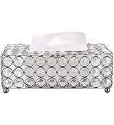 Sumnacon Rectangular Crystal Tissue Box Cover, Decorative Toliet Paper Box, Crystal Napkin Holder...