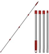 Mop Handle Replacement,4 Section Compatible with O-Cedar Spin Mop Refills and Brooms O Cedar Mop ...