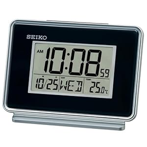 Seiko, alarm, clock, thermometer, calendar, beep, light