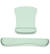 QINGLER Memory Foam Keyboard Wrist Rest and Gel Mouse Wrist Rest Pad, Ergonomic Support, Easy Typ...