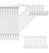 8 Pack Heavy Duty Closet Shelf &amp; Rod Brackets 11 x 11 Inch, 300lbs Wall Mounted Closet Shelves Br...