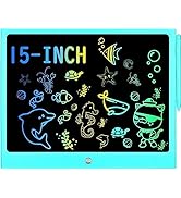 LCD Writing Tablet for Kids, 15 Inch Colorful Electronic Doodle Board for Kids Age 3+ Toys Christ...