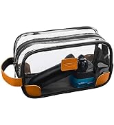 Lermende Toiletry Bag, Clear Shaving Dopp Kit for Men Travel Toiletry Bag with Hand Strap Unisex ...