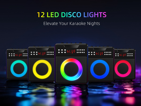 kareokee machine with bluetooth and wireless microphone for adults