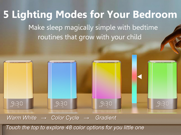 Night Light - The adjustable, soft LED lamp provides sufficient, gentle light for your bedroom