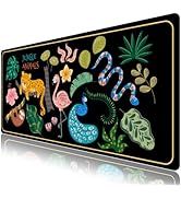 AIMSA Desk Mat for Keyboard and Mouse, Jungle Animals Large Mouse Pad, Desk Pad Mat, Anti-Slip Bi...