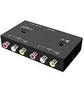 RuiPuo 2 Port AV to HDMI Converter, Dual RCAto HDMI Adapter, Composite to HDMI Adapter Support 16...